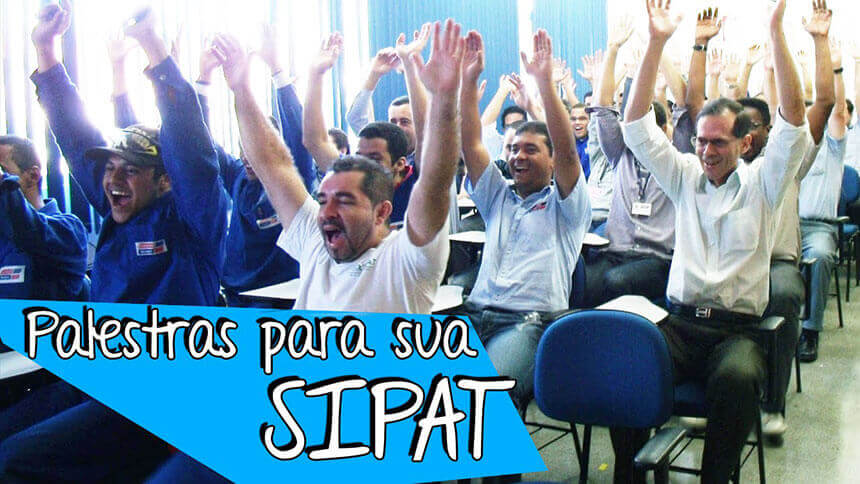 Funcionários em uma dinâmica na SIPAT em Rio Claro SP