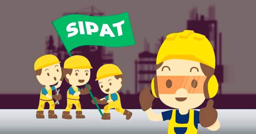 Bonecos anunciando a SIPAT em Santa Bárbara d’Oeste