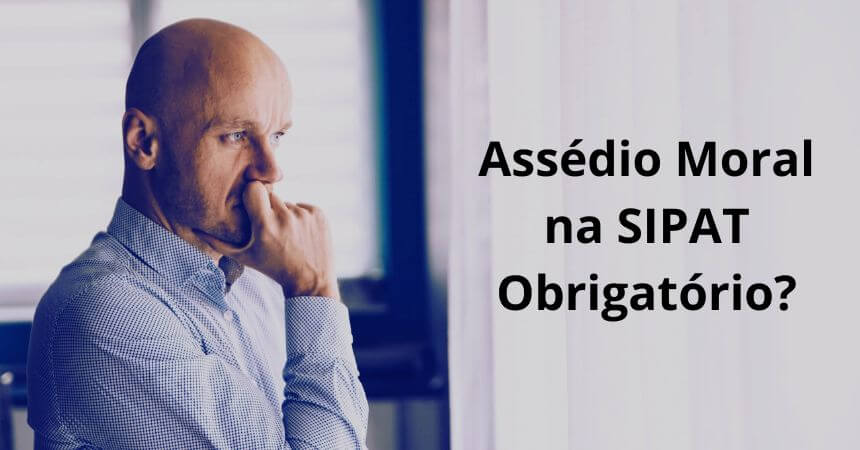 Homem pensativo na dúvida se é obrigatório abordar assédio moral na SIPAT