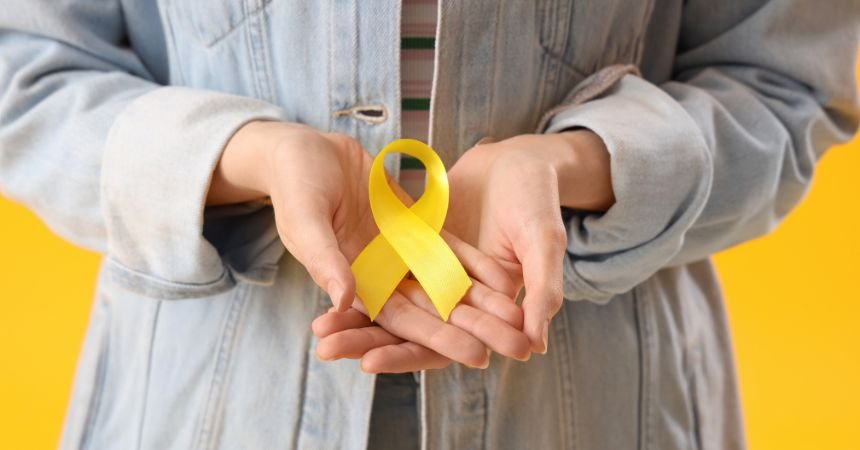 Laço amarelo para representar a campanha e palestra Setembro Amarelo